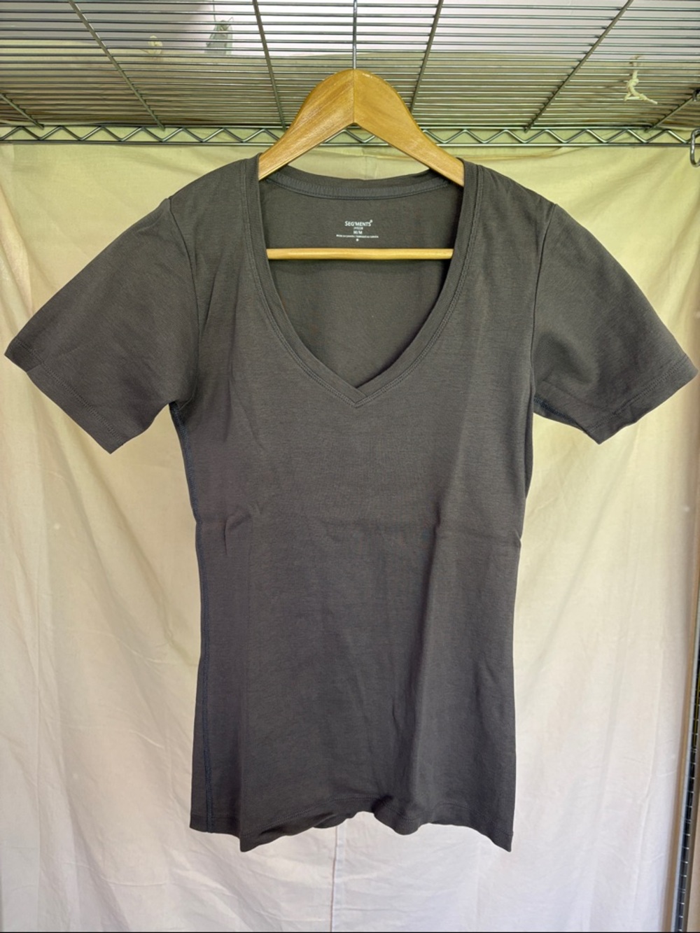 Women’s V-Neck Short Sleeve Tee - Brown
